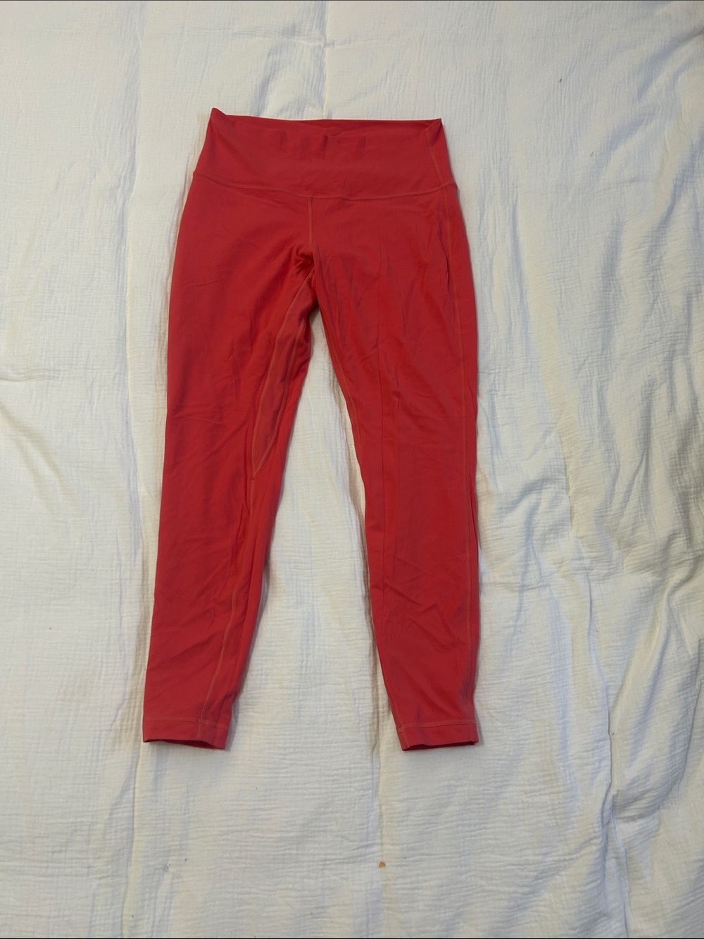 lululemon athletica Coral-Red High-Rise Leggings